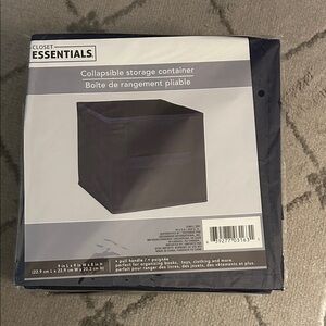Closet Essentials Navy Collapsible Storage Container/Cube-8 Collapsible Cubes